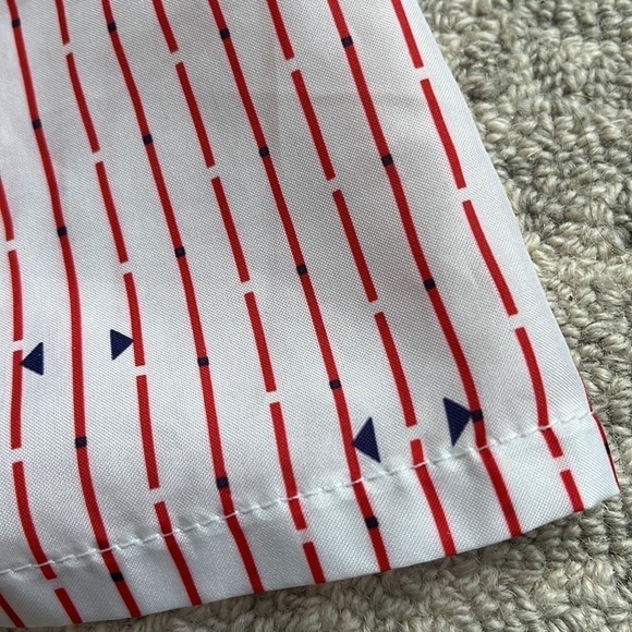 Woman's Vintage White with Red Strips Blouse - Picture 8 of 8